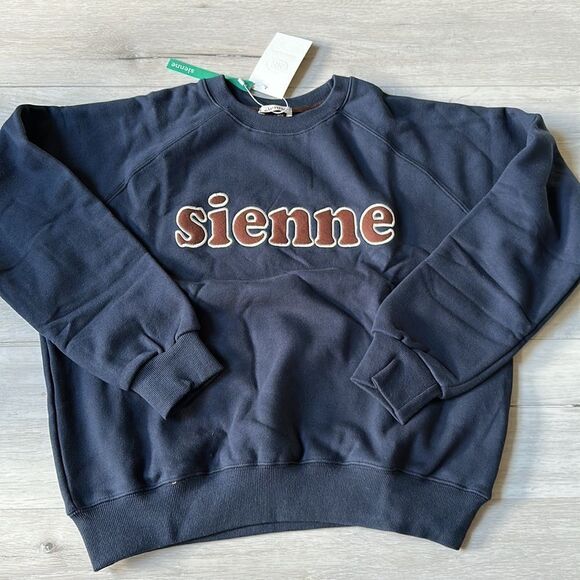 Sienne Patch Sweatshirts Navy SZ M NWT IN PACKAGING - Picture 3 of 4